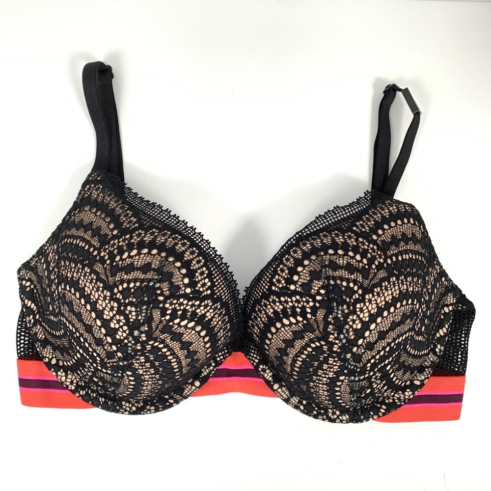 Victoria's Secret Black Fishnet Very Sexy Push-up
